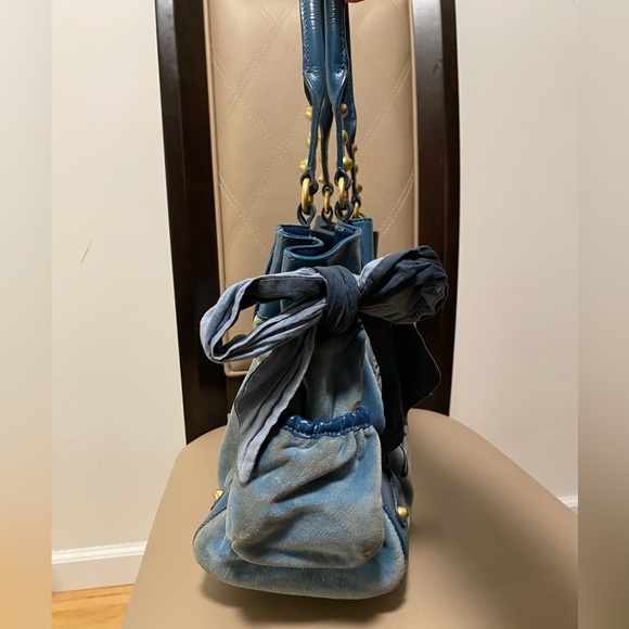 Juicy Couture Blue Velour Daydreamer Handbag - Picture 5 of 15